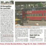 UN Recognition News: ECOSOC UN grants special status to Human Social Care Foundation. The news appeared in the Mumbai edition of the Times of India on September 23, 2024.